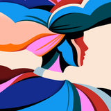 Flower People Blue by Petra Eriksson